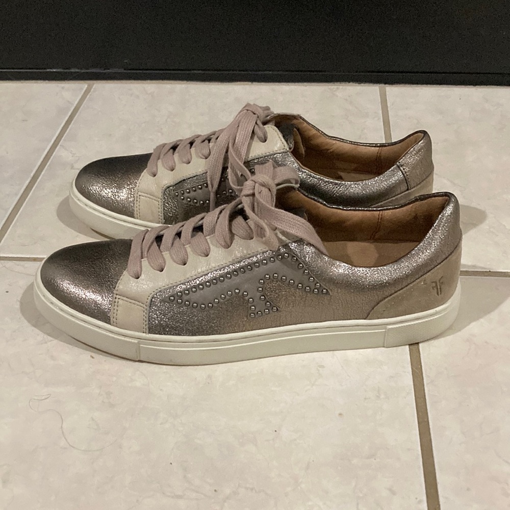 Frye Brand Leather Sneakers